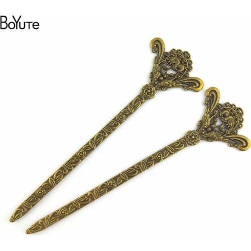 BoYuTe (10 Pieces/Lot) 39*132MM Antique Bronze Plated Zinc Alloy Mandarin Duck Bookmark Pendant Charms for Jewelry Making Diy