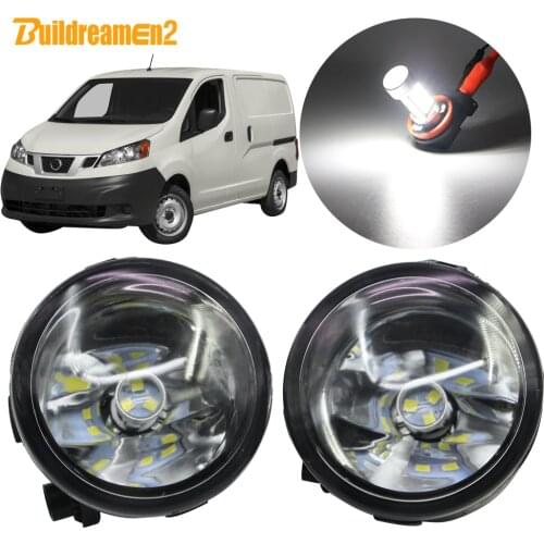 Buildreamen2 For Nissan NV200 M20 M20M Car Fog Light Lampshade + Bulb Daytime Running Light 12V 2010 2011 2012 2013 2014 2015