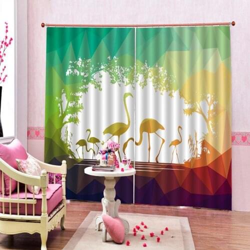 Color geometric curtains Luxury Blackout 3D Window Curtains For Living Room Bedroom Decoration curtains