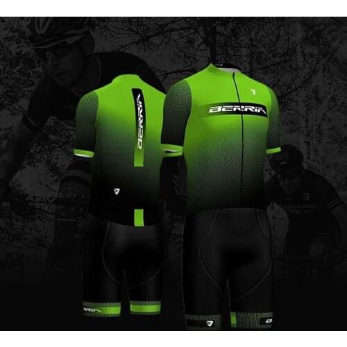 Berria Cycling Jersey Maillot Men Summer Bicycle Clothing Suit Ciclismo Short Sleeve Jersey Bike Bib Culotte Sets Full