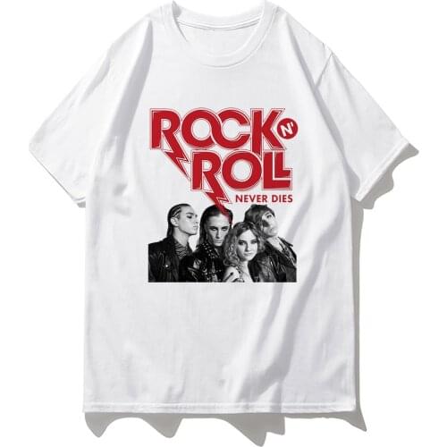 Maneskin T Shirt Summer Fashion Mens Casual Kawaii White Cotton T-Shirts Hot Male Harajuku Kawaii Tops Tee Shirt Vintage Tshirts