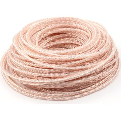 HC8TS 8 Twist cable OCC copper +silver plated headphone upgrade wire,cable for audio Earphone wire