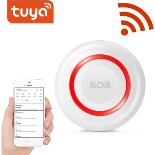Tuya WiFi SOS Wireless Emergency Button Alarm Sensor Home safety notification the elderly or children to call for help safely