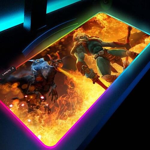 Dota 2 Backlit Mat Slipmat Rgb Gamer Decoration Play Mats Extended Pad Computer Mat Pc Accessories Gaming Mousepad Led Mouse Pad