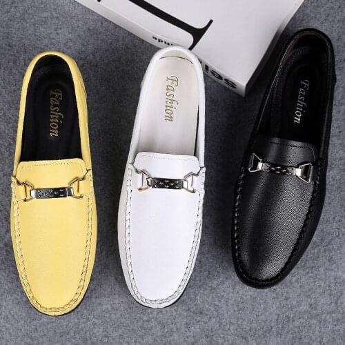 Mens Shoes Casual Luxury Brand Summer Men Loafers Genuine Leather Moccasins Light Breathable Slip on Boat Shoes New