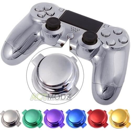 Customized Logo Home Buttons Kits for PS4 Controller Chrome Gun Gold Silver Red Blue Purple Green