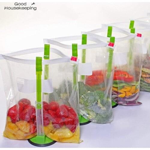 Non Slip Storage Bag Holder Bag Clip Support Rack Hands-Free Plastic Bag Rack Bag Support Rack Portable Hanging Bag