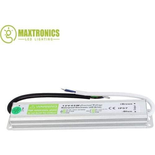 Wholesale price 12V 45W Waterproof Electronic LED Driver Transformer Power Supply AC to DC Switch for 3528 5050 LED Strip light