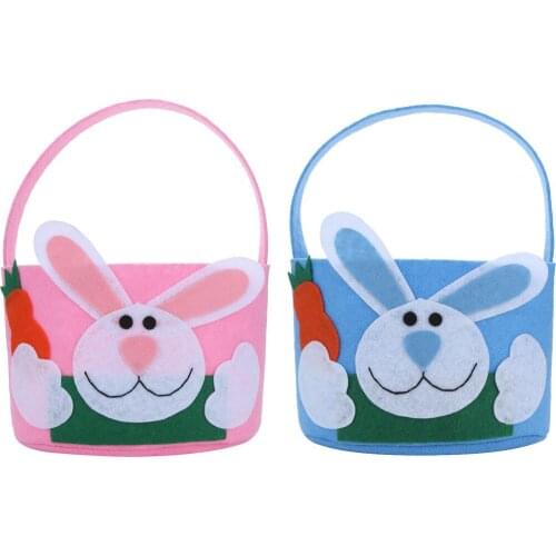 2021 Happy Easter Bunny Gift Bag Creative Cartoon Rabbit Candy Bag Home Decoration Accessories Easter Party Supplies Gift Z31