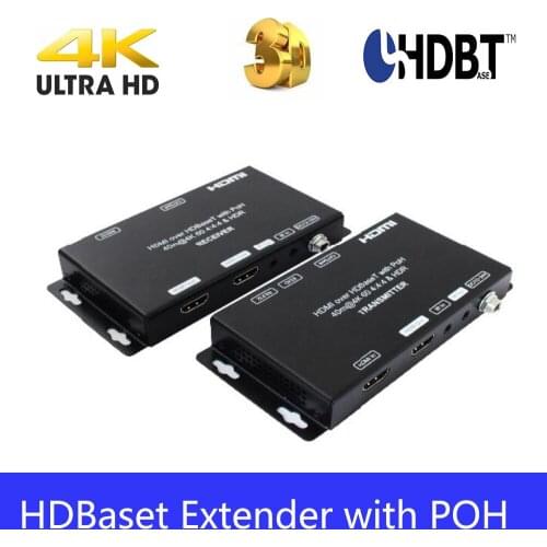 PUZHIJIE HDBaseT Extender HDMI 2.0 Extender Kit hdmi to hdmi supports 18Gbps HDR 4K@60Hz 4:4:4 up to 40M and Loop HDMI output