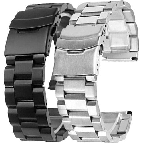 18/20/22/24mm Replacement Double Buckles Stainless Steel Wrist Strap Watchband Wearable Devices Smart Accessories