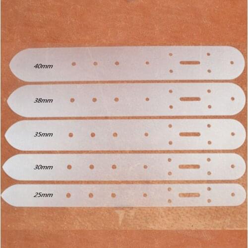 DIY Leather Tool Positioning Template 5 Size Craft Supplies Plastic Half Transparent Leather Hole Punch Belt Punch Hole Pattern