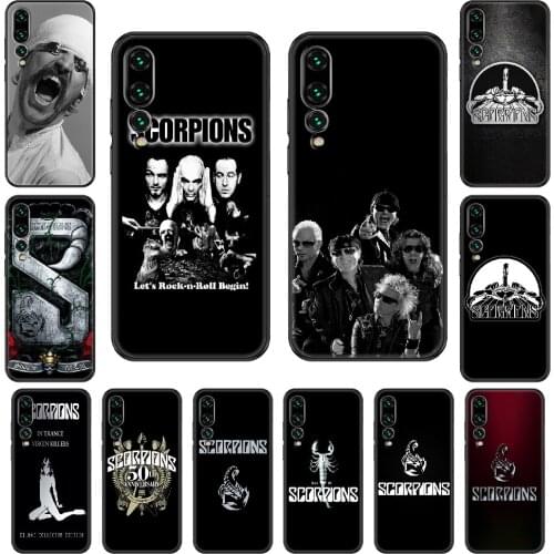 Scorpions Band Rudolf Schenker Phone case For Huawei P 8 10 20 30 Smart Plus 2019 Z Lite Pro 2017 2019 black luxury coque