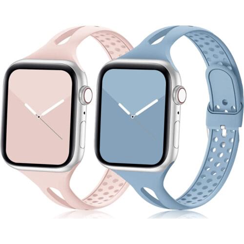Slim Band for Apple watch Strap 40mm 44mm 38mm 42mm Silicone Smartwatch watchband correa bracelet iWatch 3 4 5 se 6 Strap