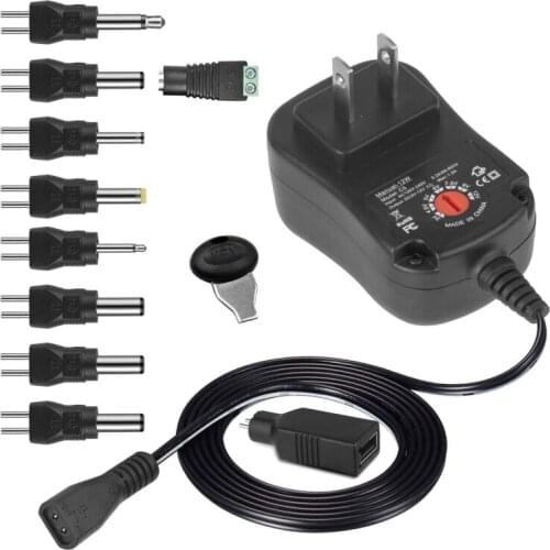 Universal 12W 3V 4.5V 5V 6V 7.5V 9V 12V AC DC Adapter Power Supply for Router LED Light CCTV Camera Radio Speaker Toys