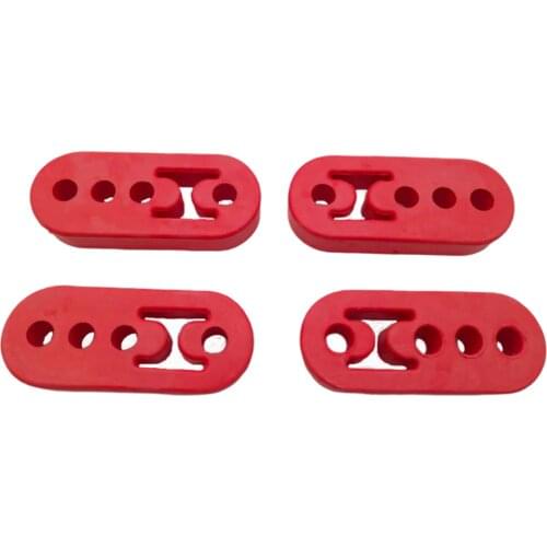 Universal Polyurethane Muffler Exhaust Hanger Hangers 4PCS Red