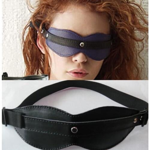 High Quality Fashion Sex Aid Interesting Black Leather Patch Eyeshade Eye Mask for Lover Couple Blindfold Sex Products Sex Games
