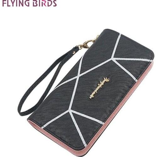 Women Wallets Vintage Women leather purse dollar price Solid clutch Womens bag cards holder long coin purse A10242