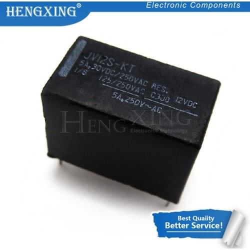 1pcs/lot JV12S-KT JV24S-KT JV12-KT JV24-KT 4Pin 5A30VDC/250VAC 12VDC Power Relay In Stock