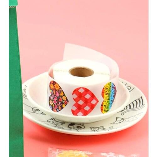 1PCS Heart Christmas Baking Sticker Natural Kraft Handmade Heart DIY Gift Stickers For Wedding Party Decoration Tools