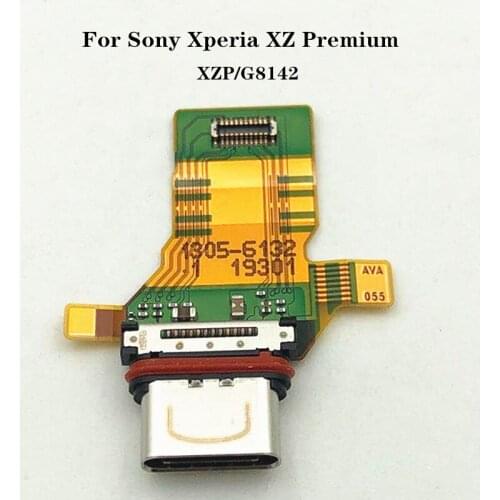 100% Original USB Charging Port Dock Flex Cable For Sony Xperia XZ Premium XZP G8142 G8141 USB Fast Charge Board Charger Plug
