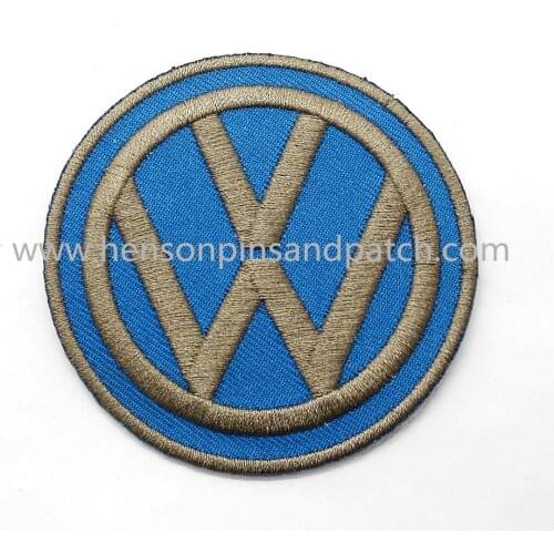 2.5inch Retail And Stock Iron on embroidery cloth patch for vw