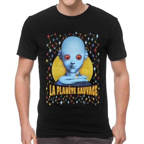 70s Cult Movie Fantastic Planet T-shirt Men Streetwear T Shirt Short Sleeve Cotton Sci Fi Weird Movie Alien Tshirt Cool Tee Top
