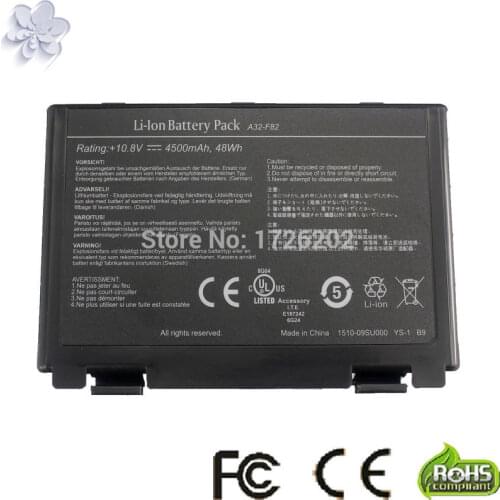 Laptop Battery For Asus A32-F52 A32-F82 F82 K40 K40in K50 K50in k50ij K50ab K42j K51 K60 K61 K70 P81 X5A X5E X70 X8A