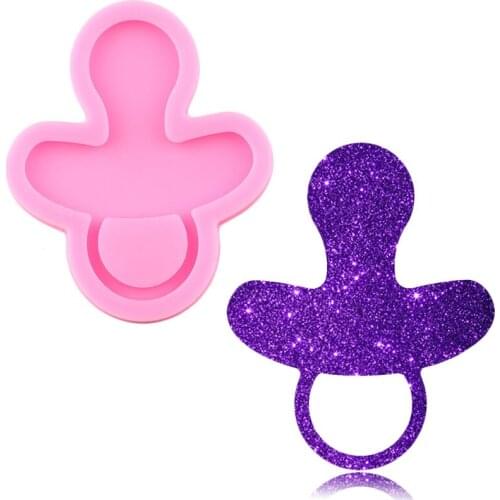 Shiny Glossy Baby Nipple Silicone Mold Epoxy Resin Keychain Mould Necklace Making Jewelry Molds Fondant Cake Decorating Tools