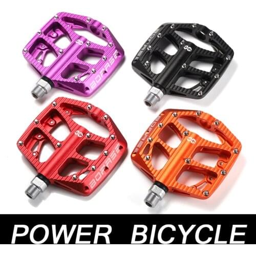 BOARSE Bicycle Pedals MTB Road Bike Aluminium-alloy Ultralight 4 Colors Big Foot Road Bike Bearings Pedals Mountain Bike Parts