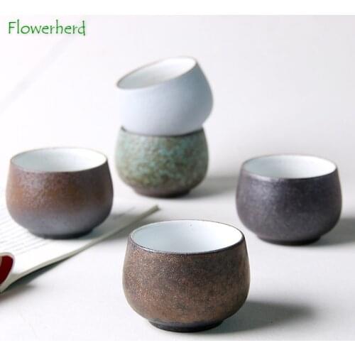 Ceramic Porcelain Tea Cup Teaware Pottery Kung Fu Tea Cup Set Kiln Change Arhat Cup Retro Cup Tea Master Cup Tea Set Chinese