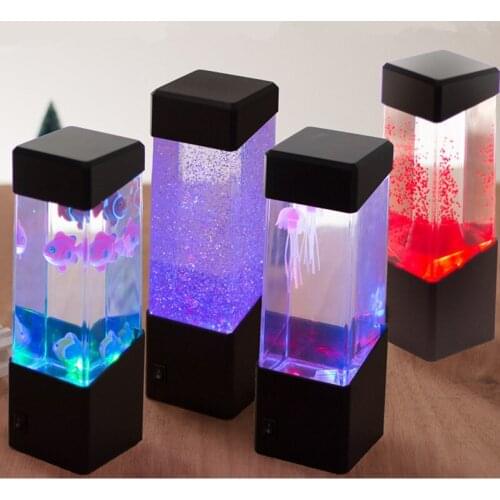 Colorful Led Jellyfish Night Light Lamp Battery/usb Powered Home Decoration Creative Atmosphere Nightlights Childrens Gift