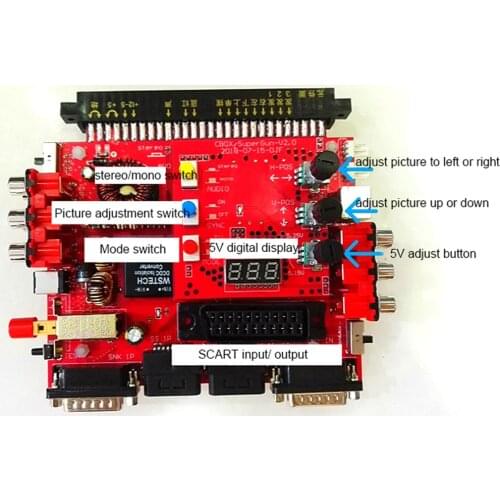 For SNK V2.0 Super Gun JAMMA CBOX video Converter Box to Joypad & Saturn Gamepad for Arcade Game Board Mainboard