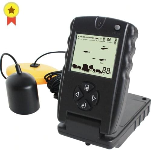 Russian Manual!100ft Portable Sonar Fish Finders Fishing lure Echo Sounder Fishing Finder FF717