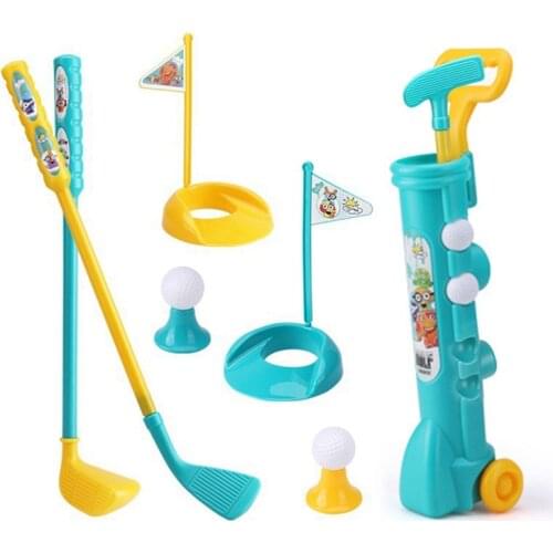 FBIL-Plastic Golf Toy Child Golf Sports Game Professional Kids Children Home Outdoor Indoor Small Golf Club Party Training