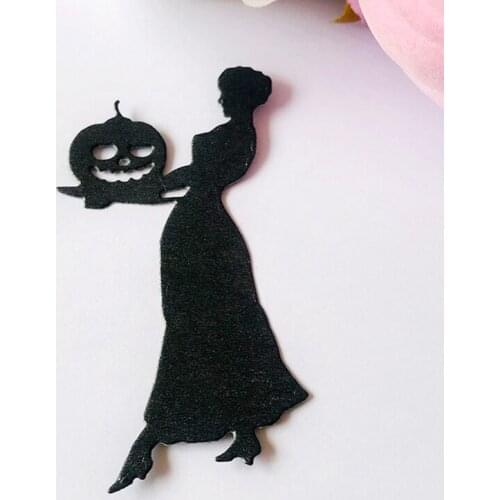 Halloween Metal Cutting Dies witch with pumpkin diy Scrapbooking Photo Album Decorative Embossing Paper Card Crafts Die 2020