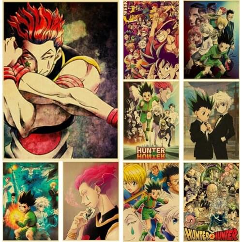 Japanese Animation Posters Kraft Paper Retro Wall Art Painting Living Room Bar Cafe Cartoon Activity Decoration Painting 4.6