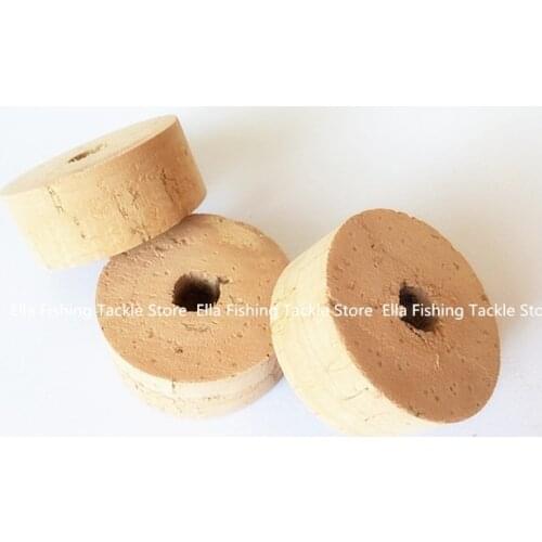 AAA Grade Cork Ring ( 10pcs ) 1 1/4" x 1/2" x 1/4" with a Hole fishing rod Repair Components