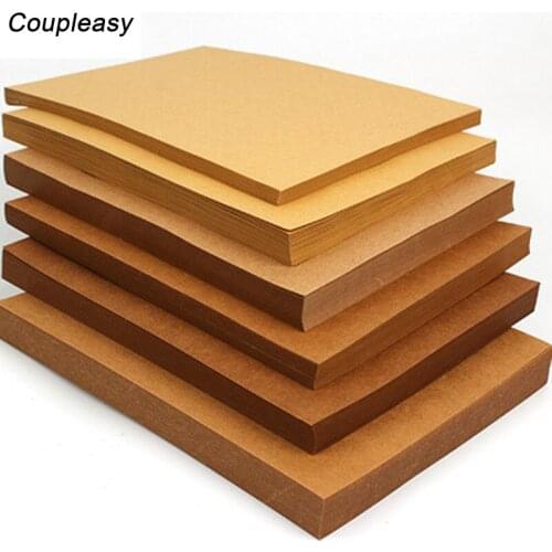 100Pcs 70-350g A4 Brown Kraft Paper DIY Handmade Card Making Craft Paper Thicken Paperboard Cardboard Office Stationery Supplies