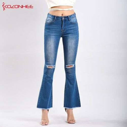 Женские джинсы клеш Kozonhee China At AliExpress