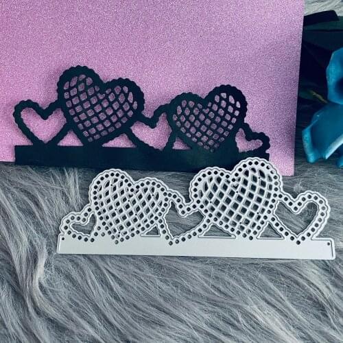 Lace border with hollow heart model Metal Cutting Dies DIY Scrapbook Paper Cards Embosse Decorative Craft Die Cut handmade craft