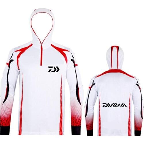 Summer Outdoor Fishing Shirt Sunscreen Breathable Long Sleeve Hooded Coat Jackets Mans Uv Protection Plus Size Fishing Jerseys