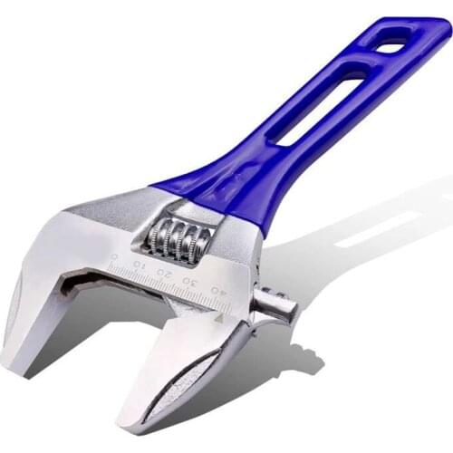 Multifunctional Bathroom Wrench Large Opening Universal Tool Pipe Wrench Adjustable Wrench With Scale Chrome Vanadium Steel