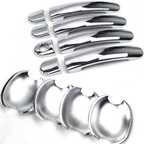 FUNDUOO For Volkswagen VW Tiguan 2009 - 2014 High Quality Chrome Car Door Handle Cover Cup Bowl Trim Overlays
