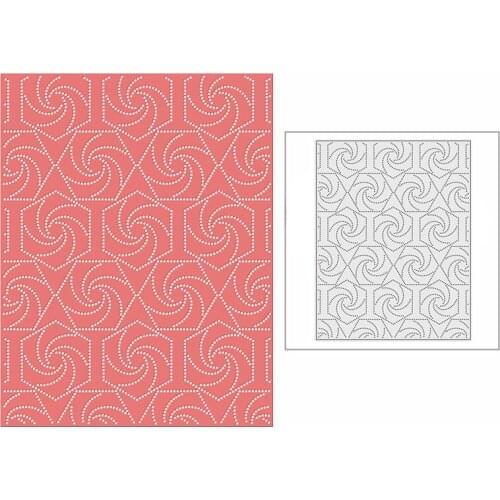 New 2021 Spotty Swirl Hexagon Panel Metal Cutting Dies for DIY Scrapbooking and Card Making Background Embossing Craft No Stamps