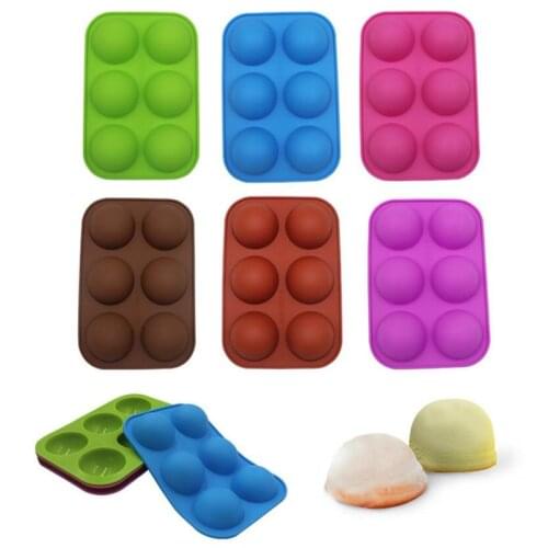 Half Sphere Silicone Soap Molds Bakeware Cake Decorating Tools Pudding Jelly Chocolate Fondant Mould Ball Biscuit Baking Moulds