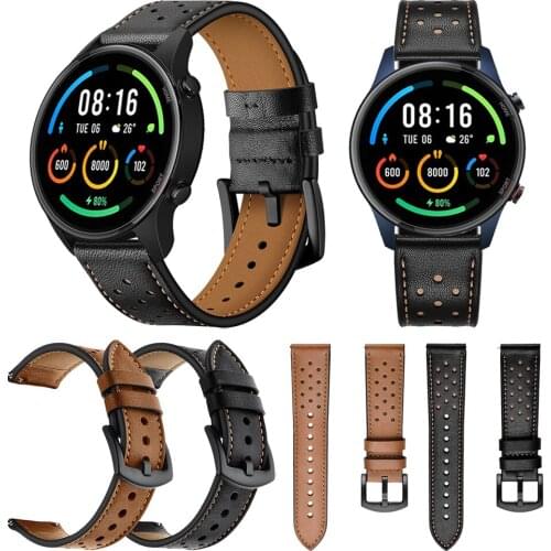 Genuine Leather Strap For Xiami Watch Color Sports Bracelet For Huami Amazfit GTR 2 2E GTR 47mm Watchband 22mm Accessories Belt