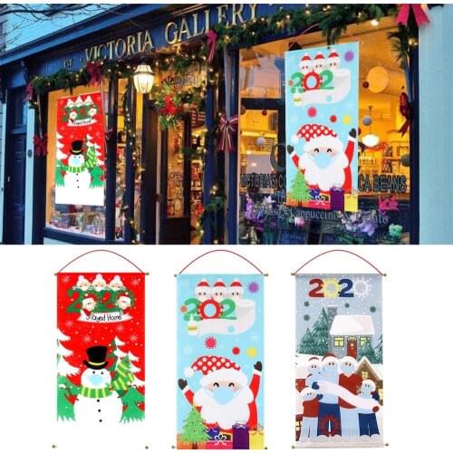 Christmas Hanging Flag Merry Christmas Decorations For Home Santa Claus Hanging Flag Christmas Ornaments Navidad 2020 New Year