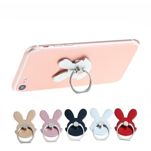 Rabbit Design Phone Holders 360 Degree Metal Finger Ring Mobile Phone Smartphone Stand Holder For IPhone For Samsung