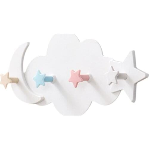Self Adhesive Hooks Plastic Clothes Hanger Cute Wall Mounted Coat Hook Kid Children Room Wall Decorative Accessories